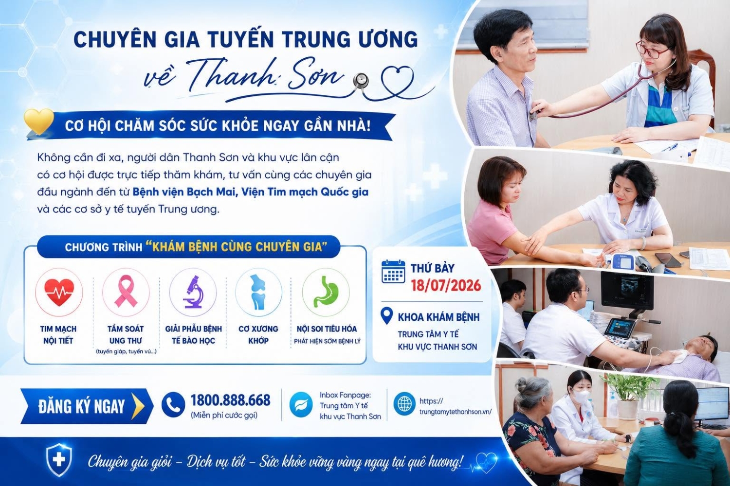 CHUYÊN GIA TUYẾN TRUNG ƯƠNG VỀ THANH SƠN – CƠ HỘI CHĂM SÓC SỨC KHỎE NGAY GẦN NHÀ!